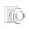 Emtek 8131 Ribbon & Reed Knob with Quincy Rosette Polished Chrome