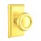 Emtek 8121 Ribbon & Reed Knob with Rectangular Rosette Polished Brass