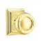 Emtek 8161 Ribbon & Reed Knob with Wilshire Rosette Polished Brass