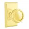 Emtek 8121 Rope Knob with Rectangular Rosette Polished Brass