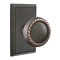 Emtek Rope Door Knob, Designer Brass, Rectangular Rosette, Oil Rubbed Bronze (US10B) Finish
