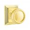 Emtek 8161 Rope Knob with Wilshire Rosette Polished Brass