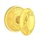 Emtek Victoria Door Knob, Designer Brass, Lancaster Rosette, Unlacquered Brass (US3NL) Finish