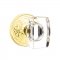 Emtek 8106 Windsor Crystal Knob with Lancaster Rosette Polished Brass