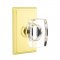 Emtek 8121 Windsor Crystal Knob with Rectangular Rosette Polished Brass