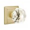 Emtek 8131 Diamond Crystal Knob with Quincy Rosette Satin Brass