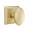 Emtek 8131 Egg Knob with Quincy Rosette Satin Brass