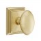 Emtek 8161 Egg Knob with Wilshire Rosette Satin Brass
