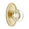Emtek 8120 Georgetown Knob with Oval Rosette Satin Brass