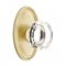 Emtek 8120 Lowell Crystal Knob with Oval Rosette Satin Brass