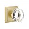 Emtek 8131 Lowell Crystal Knob with Quincy Rosette Satin Brass