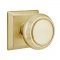 Emtek 8131 Norwich Knob with Quincy Rosette Satin Brass