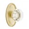 Emtek 8120 Old Town Clear Knob with Oval Rosette Satin Brass