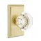 Emtek 8121 Old Town Clear Knob with Rectangular Rosette Satin Brass