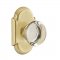 Emtek 8108 Providence Crystal Knob with #8 Rosette Satin Brass