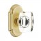 Emtek 8108 Windsor Crystal Knob with #8 Rosette Satin Brass