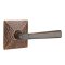 Emtek Arts & Crafts Door Lever, Arts & Crafts, Hammered Rosette, Oil Rubbed Bronze (US10B) Finish