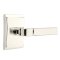 Emtek Aston Door Handle, Modern Designer Brass, Neos Rosette, Polished Nickel - Lifetime (US14) Finish