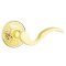Emtek Cortina Door Handle, Classic Brass, Lancaster Rosette, Unlacquered Brass (US3NL) Finish