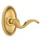 Emtek Cortina Door Handle, Classic Brass, Oval Rosette, French Antique (US7) Finish