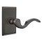 Emtek Cortina Door Handle, Classic Brass, Rectangular Rosette, Oil Rubbed Bronze (US10B) Finish