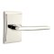Emtek Helios Door Handle, Modern Classic Brass, Neos Rosette, Polished Nickel - Lifetime (US14) Finish