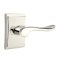 Emtek Luzern Door Handle, Modern Classic Brass, Neos Rosette, Polished Nickel - Lifetime (US14) Finish
