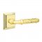Emtek 8161 Ribbon & Reed Lever with Wilshire Rosette Polished Brass