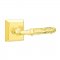 Emtek 8131 Ribbon & Reed Lever with Quincy Rosette Polished Brass