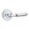Emtek 8107 Ribbon & Reed Lever with Ribbon & Reed Rosette Polished Chrome