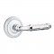 Emtek 8101 Ribbon & Reed Lever with Rope Rosette Polished Chrome