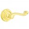 Emtek 8107 Rope Lever with Ribbon & Reed Rosette Polished Brass
