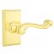 Emtek 8121 Rope Lever with Rectangular Rosette Polished Brass