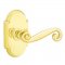 Emtek 8108 Rustic Lever with #8 Rosette Polished Brass