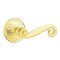 Emtek Rustic Door Handle, Designer Brass, Lancaster Rosette, Unlacquered Brass (US3NL) Finish