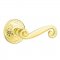 Emtek 8106 Rustic Lever with Lancaster Rosette Polished Brass