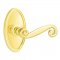 Emtek 8120 Rustic Lever with Oval Rosette Polished Brass