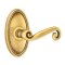 Emtek Rustic Door Handle, Designer Brass, Oval Rosette, French Antique (US7) Finish