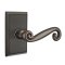 Emtek Rustic Door Handle, Designer Brass, Rectangular Rosette, Oil Rubbed Bronze (US10B) Finish