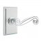 Emtek 8121 Rustic Lever with Rectangular Rosette Polished Chrome