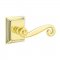 Emtek 8161 Rustic Lever with Quincy Rosette Polished Brass