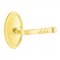 Emtek 8120 Santa Fe Lever with Oval Rosette Polished Brass
