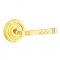 Emtek 8107 Santa Fe Lever with Ribbon & Reed Rosette Polished Brass