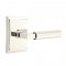 Emtek 5111 L-Square Faceted Lever with Neos Rosette Satin Nickel