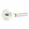 Emtek 5107 L-Square Hammered Lever with Modern Rosette Polished Nickel