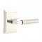 Emtek 5111 L-Square Hammered Lever with Neos Rosette Satin Nickel