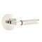 Emtek 5109 L-Square Knurled Lever with Disk Rosette Polished Nickel