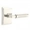 Emtek 5111 L-Square Knurled Lever with Neos Rosette Polished Nickel