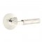 Emtek 5107 L-Square Tribeca Lever with Modern Rosette Polished Nickel