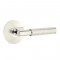 Emtek 5107 T-Bar Hammered Lever with Modern Rosette Polished Nickel
